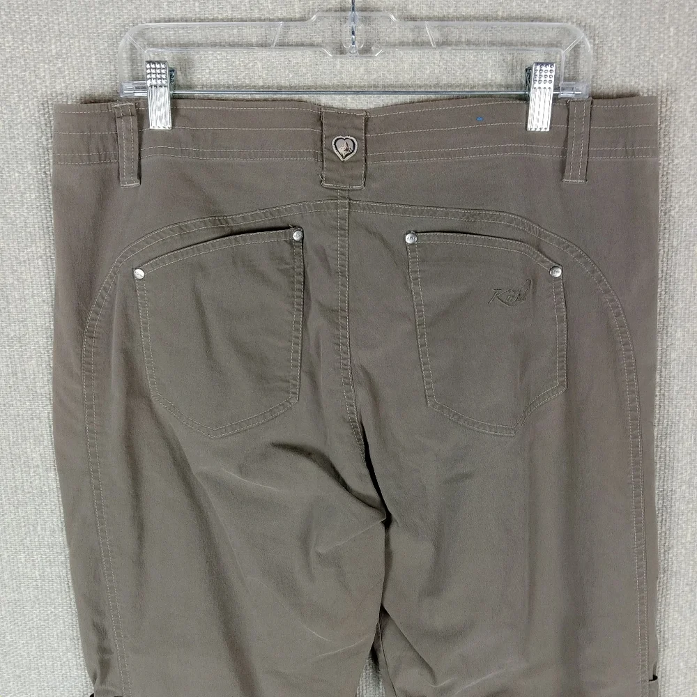 KÜHL Cargo Hiking Pants Womens Size 14 Regular Gray Taupe Outdoor Gorpcore